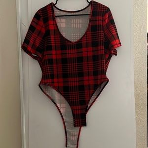 Red Plaid Body suit